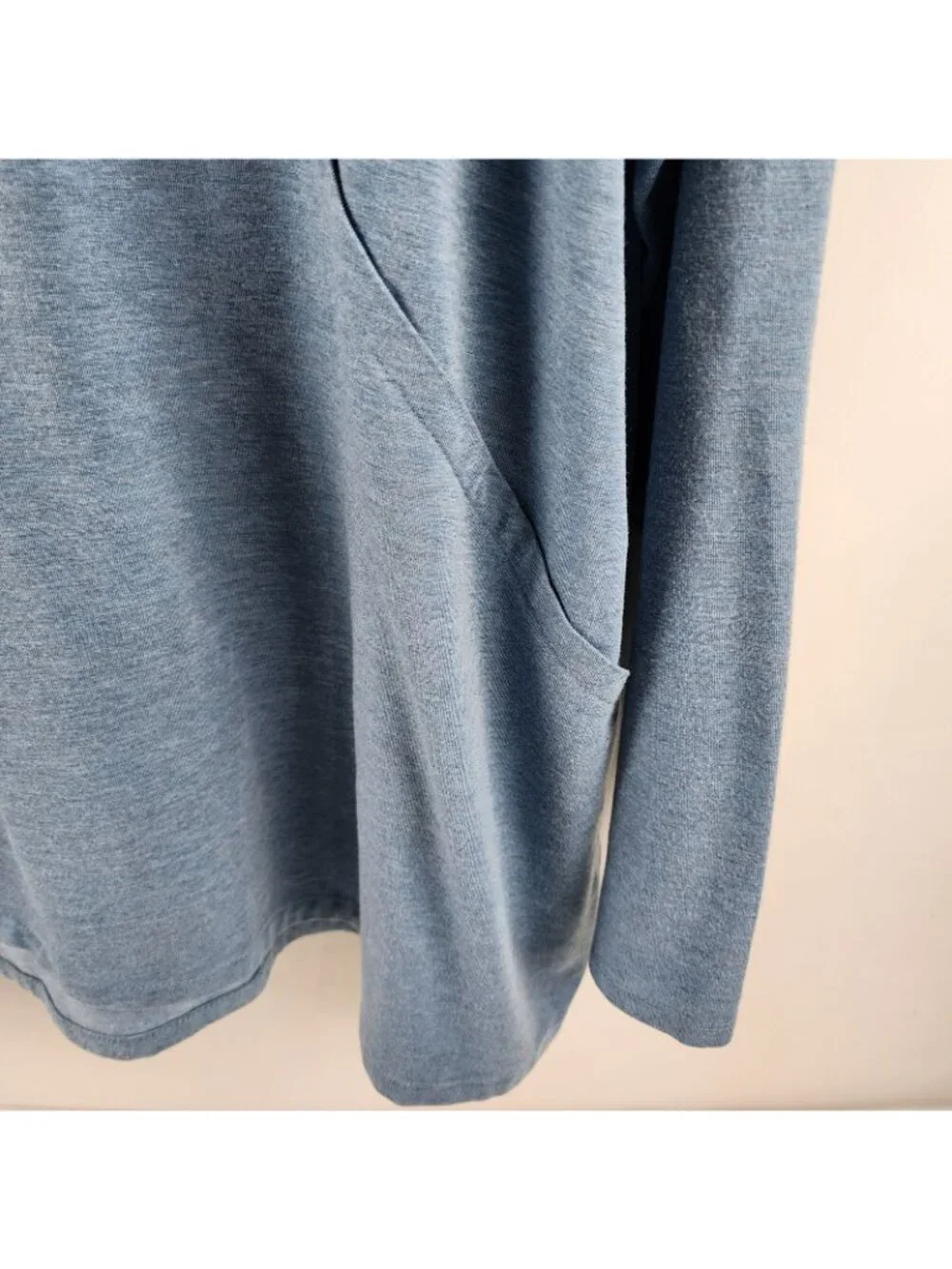 Pure Jill Shirt Womens 4X Plus Blue Long Sleeve Shirt Tail Tee V-Neck KTP106374